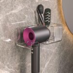 Csparkv - support de rangement pour s�che - cheveux support mural avec support de peigne pour la plupart ...
