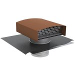 Ct 250 ardoise - chapeau de toiture gris pour sorties conduits diamtre 250 (533802)