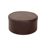 Cube pouf coffre de rangement rond en pu cuir ? café fss67 - br sobuy Cube pouf coffre de rangement rond en pu cuir ? café fss67 - br sobuy