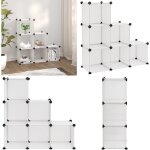 Cubes de rangement 6 pcs transparent pp - cube de rangement - tagre murale - rangement intrieur - ...