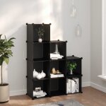 Vidaxl - cubes de rangement 9 pcs noir pp Vidaxl - cubes de rangement 9 pcs noir pp