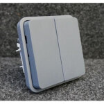 Cubyko double poussoir 1o / 1f associable gris ip55 hager wna044