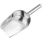 Cuillere en acier inoxydable pelle a bouche ronde haricots grains glaces farine outil de cuisine, modele: ...