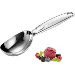 Cuillre  glace, scoop cuillre  crme glace ergonomique en acier inoxydable, passe au lave - vaisselle ...