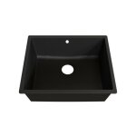 Cuisibane - cuve resiroc - �vier 1 bac sans �gouttoir - 54 x 44 cm - noire