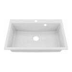 Cuisibane - cuve resiroc - �vier 1 bac sans �gouttoir - 76 x 50 cm - blanc