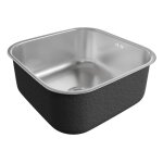 Cuisibane - evier en inox 1 bac sans égouttoir evinox 44 x 44 cm Cuisibane - evier en inox 1 bac sans égouttoir evinox 44 x 44 cm