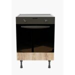 Meuble bas four - 60 cm - bois Meuble bas four - 60 cm - bois