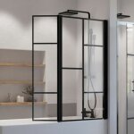 Cuisibane - pare - baignoire en verre tremp srigraphi style verrire atelia 80 + 40 cm