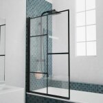 Cuisibane - pare - baignoire en verre tremp srigraphi style verrire atelia 90 cm