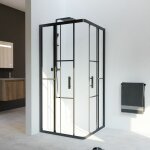 Cuisibane - paroi de douche d'angle effet verri�re atelia 90 cm x 90 cm