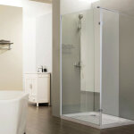 Cuisibane - paroi de douche italienne 90 + 40 x 200cm calypso verre 8 mm avec volet pivotant