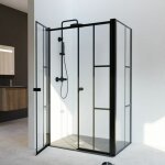 Cuisibane - paroi de douche verrière d'angle pivotante atelia double battant 120 cm x 80 cm Cuisibane - paroi de douche verrière d'angle pivotante atelia double battant 120 cm x 80 cm