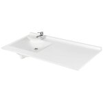 Cuisibane - plan vasque resiplan - 124 cm avec vasque dporte  gauche