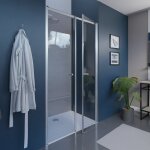 Cuisibane - porte de douche 120 cm pmr ouverture pivotante pacific Cuisibane - porte de douche 120 cm pmr ouverture pivotante pacific