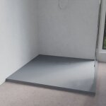 Cuisibane - receveur de douche 100x100 cm extra plat - saphir - gris ciment