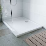 Cuisibane - receveur de douche 100x80 cm acrylique extraplat crysta - blanc