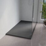 Cuisibane - receveur de douche 140x90 cm extra plat - saphir - gris anthracite