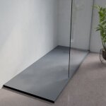 Cuisibane - receveur de douche 170x70 cm extra plat - saphir - gris ciment