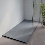 Cuisibane - receveur de douche 170x80 cm extra plat - saphir - gris ciment