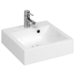 Cuisibane - vasque carre  poser resicub 40 cm - blanc