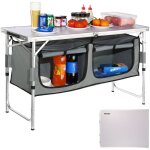 Vevor cuisine de camping 120x47x70 cm armoire de camping pliable structure en alu grand comptoir meuble ...