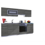 Dusine - cuisine giovanna 8 éléments - bois grisé 2m40 casserolier four encastrable Dusine - cuisine giovanna 8 éléments - bois grisé 2m40 casserolier four encastrable