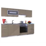 Dusine - cuisine giovanna 8 éléments - taupe mat 2m40 casserolier four encastrable Dusine - cuisine giovanna 8 éléments - taupe mat 2m40 casserolier four encastrable
