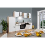 Cuisine kitchenette bloc cuisine int�gr�e ch�ne blanc merle 280 cm respekta