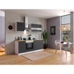 Cuisine kitchenette bloc cuisine intgre chne gris merle 210 cm respekta
