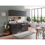 Cuisine kitchenette ch�ne york gris oliver 195 cm respekta
