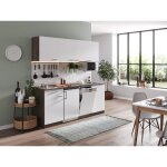 Cuisine kitchenette single chêne york blanc oliver 195 cm respekta Cuisine kitchenette single chêne york blanc oliver 195 cm respekta