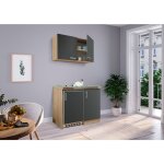 Cuisine mini - cuisine single kitchenette chêne gris levin 100 cm respekta Cuisine mini - cuisine single kitchenette chêne gris levin 100 cm respekta