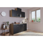 Cuisine mini - cuisine single kitchenette chêne noir luis 150 cm respekta Cuisine mini - cuisine single kitchenette chêne noir luis 150 cm respekta