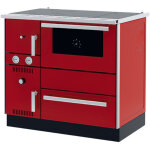 Sannover - cuisinire bois chauffage (7, 44 kw) + bouilleur (20, 1 kw) 27 kw bordeaux