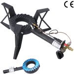 Cuisini�re � tabouret allumage pi�zo�lectrique 3 pieds 6, 5kw br�leur � gaz cuisini�re � gaz en fonte ...