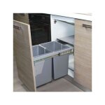 Cuisissimo - poubelle cuisine ryven - poubelle encastrable 2 x 20 litres
