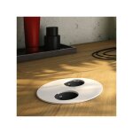 Cuisissimo - prise plan de travail alton - double prise  encastrer blanc mat