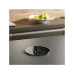 Prise plan de travail alton - double prise � encastrer noir mat