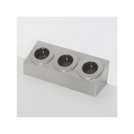 Prise cuisine barry - bloc 3 prises inox bross