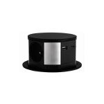 Cuisissimo - prise plan de travail ruby - bloc 3 prises + 1 usb - a et 1 usb - c rtractable noir
