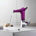 Gotrays - cuivre lavabo cascade eau chaude et froide salle de bains armoire lavabo mnage comptoir bassin ...