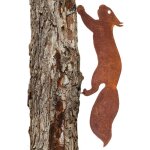 Cureuil pour arbre - dcoration de jardin en mtal - 42 cm - patine rouille naturelle, decoration jardin ...