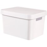 Tresice france - curver 04743 - n23 - 01 infinity bote  rangement avec couvercle plastique blanc 36, ...