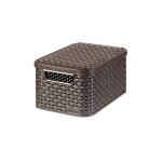 Curver 205839 rangement style aspect rotin s + couvercle deuxième génération polypropylène chocolat Curver 205839 rangement style aspect rotin s + couvercle deuxième génération polypropylène chocolat