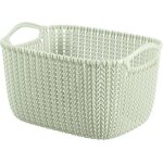 Curver - 226391 panier de rangement rectangulaire tricot plastique blanc cass 29 x 21, 7 x 17, 2 cm ...