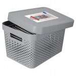 Tresice france - curver 04742 - 099 - 00 infinity points bo�te � rangement avec couvercle plastique gris ...