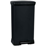 Curver - deco bin 50l poubelle  pdale, 39 x 29 x 73 cm, noir (187178)