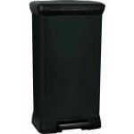 Curver - deco bin 50l poubelle  pdale, 39 x 29 x 73 cm, noir (187178)