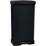 Curver - deco bin 50l poubelle � p�dale, 39 x 29 x 73 cm, noir (187178)